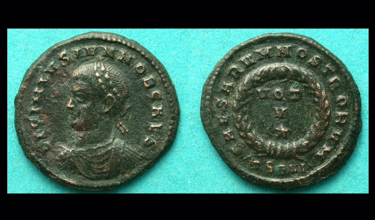 Licinius II, Thessalonica, Five Year Votive Issue, Rare & Scarce!